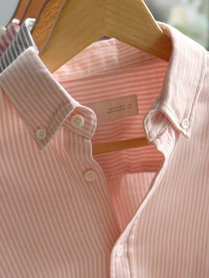 The Finesse Shirt - Soft Pink Stripe.