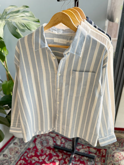 The Textured Drop - Blue Stripe