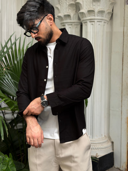Black Gentle Craft Full Sleeve Shirt