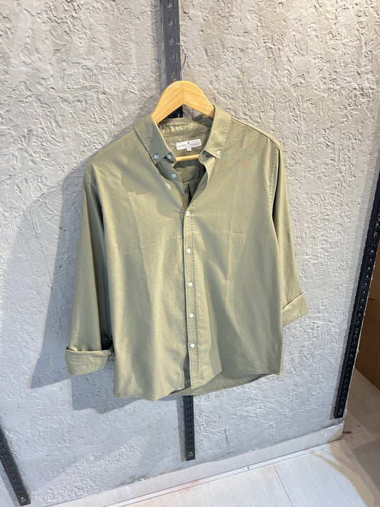 Oxford Olive Full Sleeve Shirt