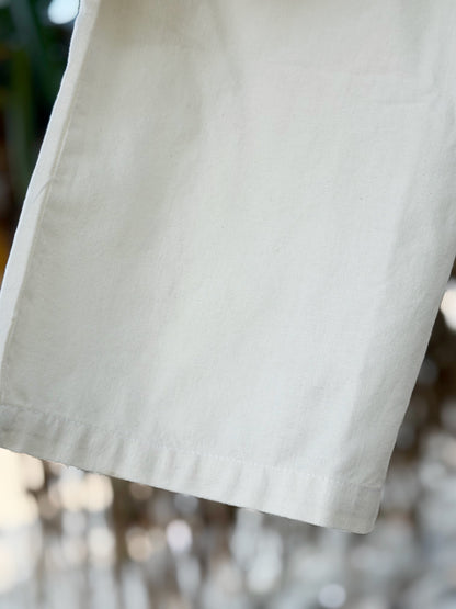 White Linen Baggy Pant