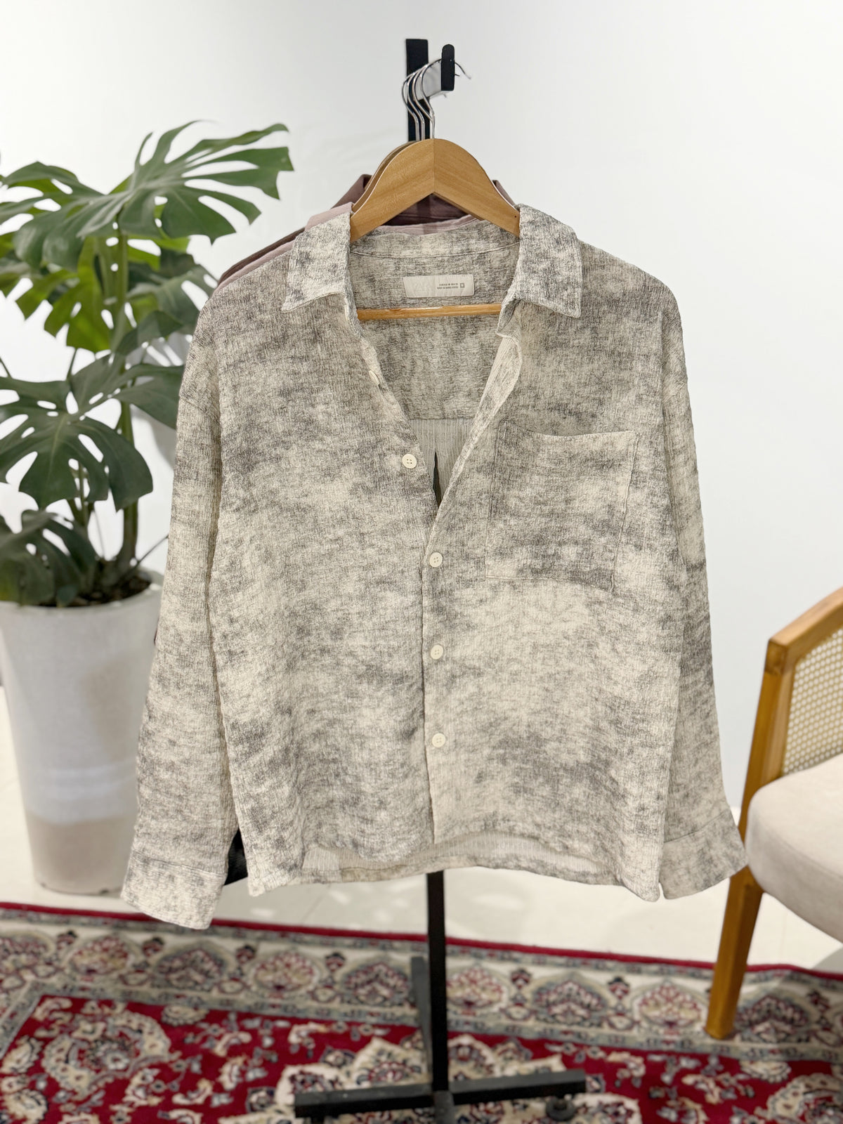 The Drape Shirt  - White Smoke Wash.