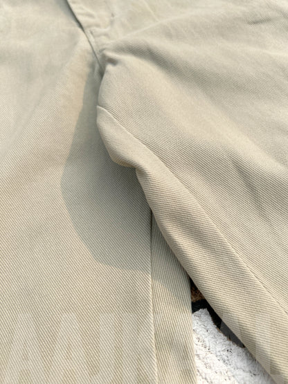 Olive Structured Baggy Gabardine Pant