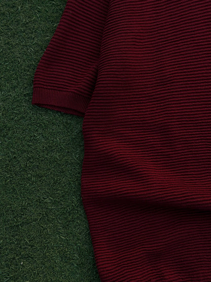 Aajkaal Dark Maroon Signature Knitted Polo