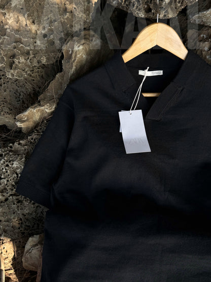 Aajkaal Black Everyday Knitted Polo