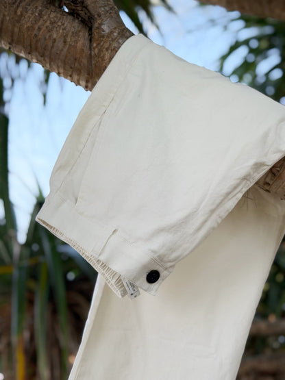 White Linen Baggy Pant