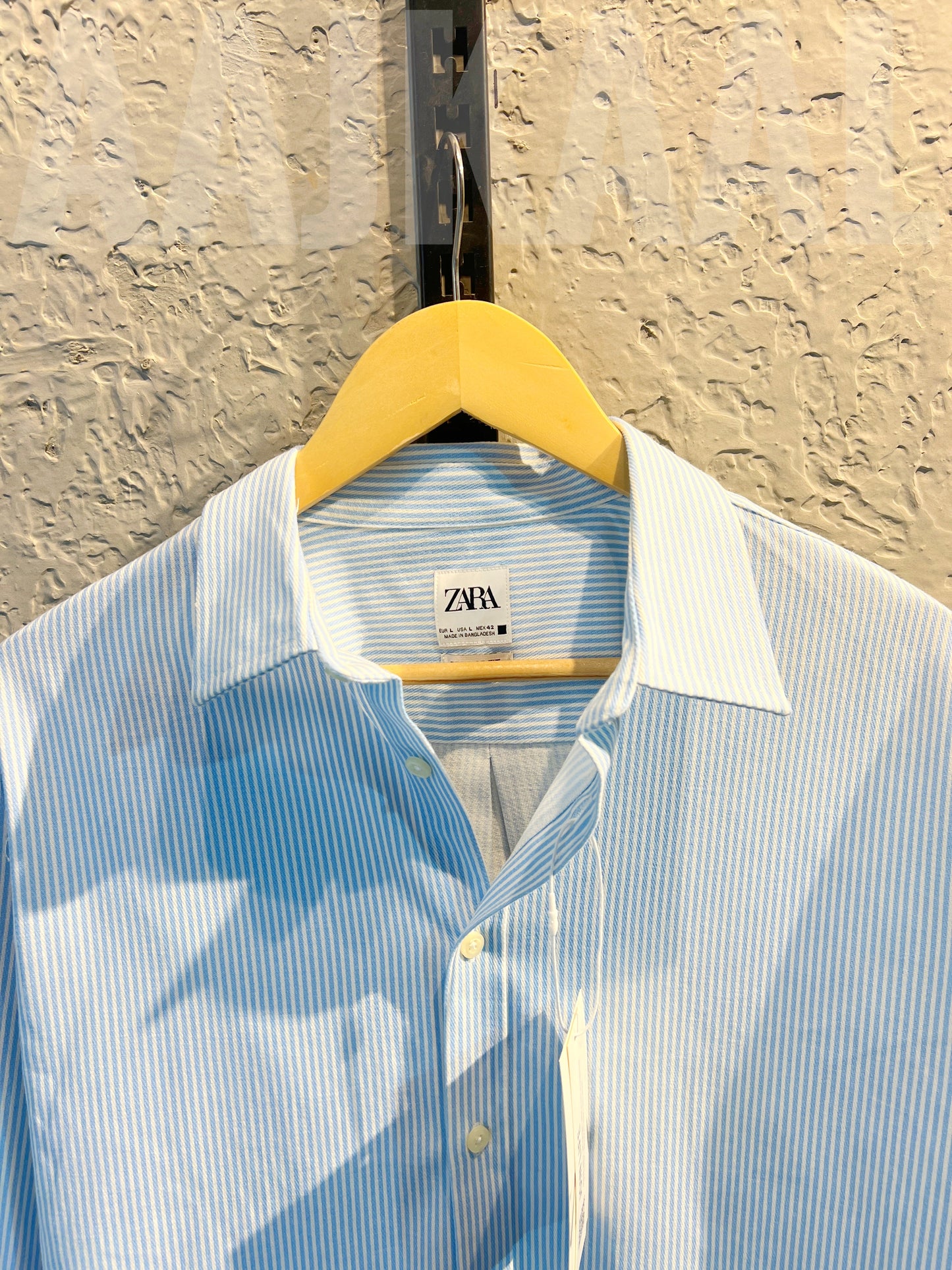 Cyan Blue Gentle Stripe Full Sleeve Shirt