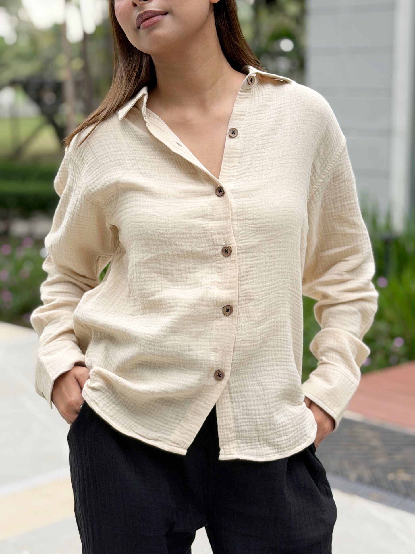 Serene Lounge Set - Cream x Black