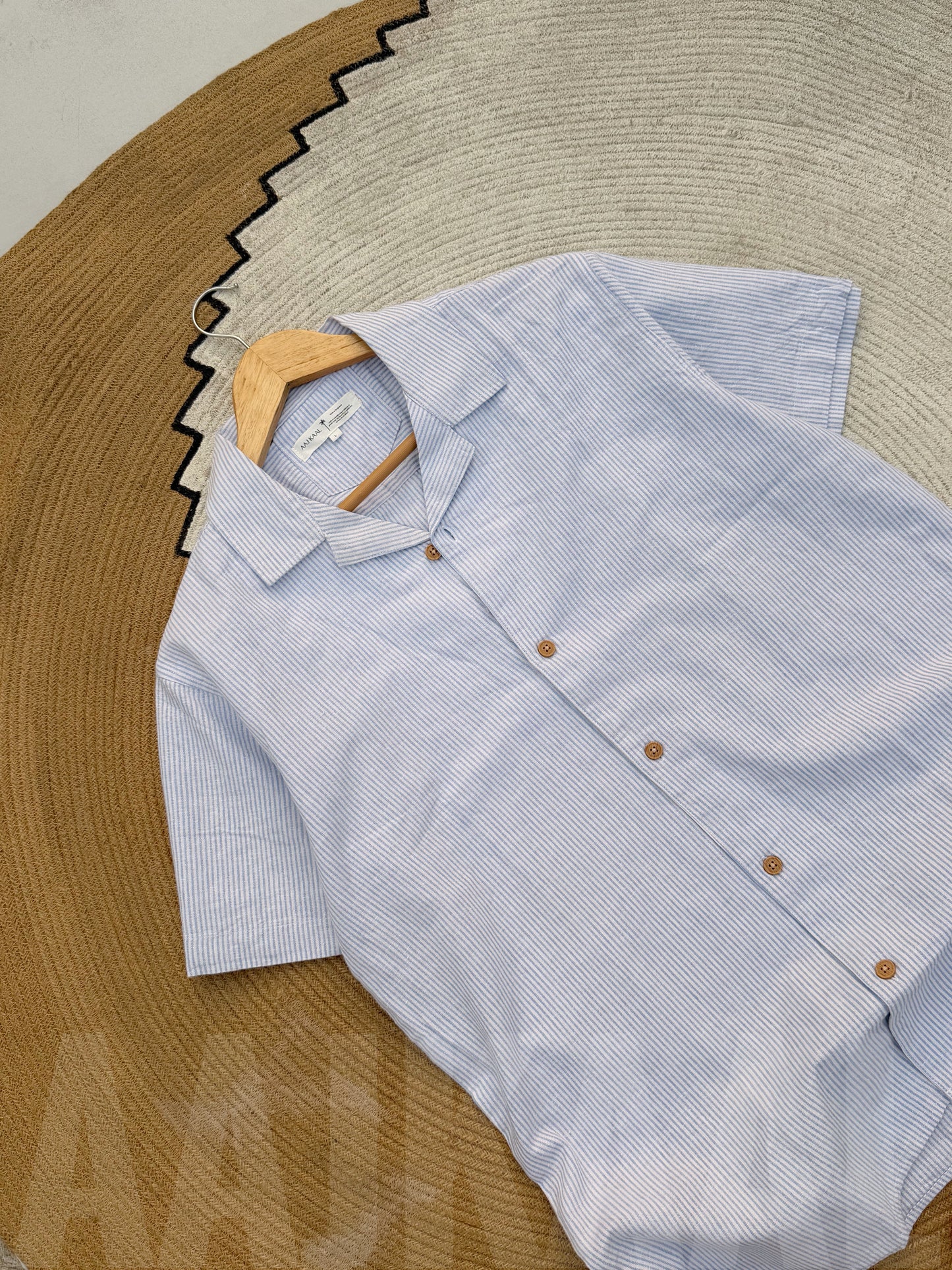 Baby blue Old Money Cuban Shirt