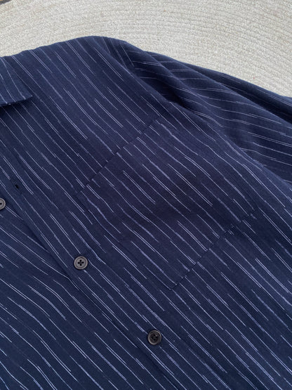 Fancy Navy Blue Full Sleeve Shirt