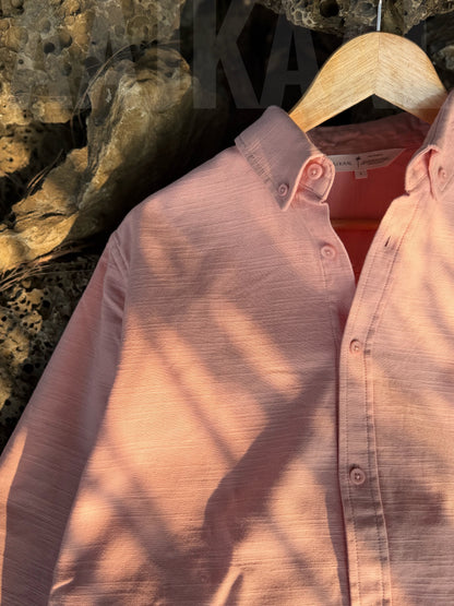Soft Linen Gentle Pink Full Sleeve Shirt
