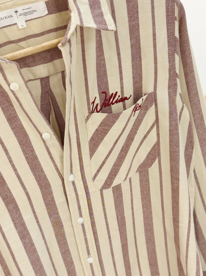 The William RW Shirt  -  Peach Stripe.