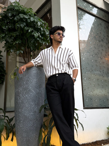 Aajkaal White Zipper Knitted Polo