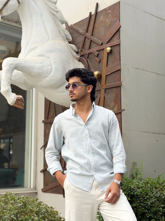 Fancy Baby Blue Full Sleeve Shirt