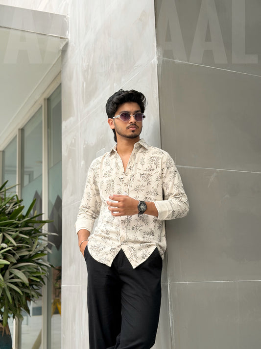 Fancy Urban Leaf Full Sleeve Shirt