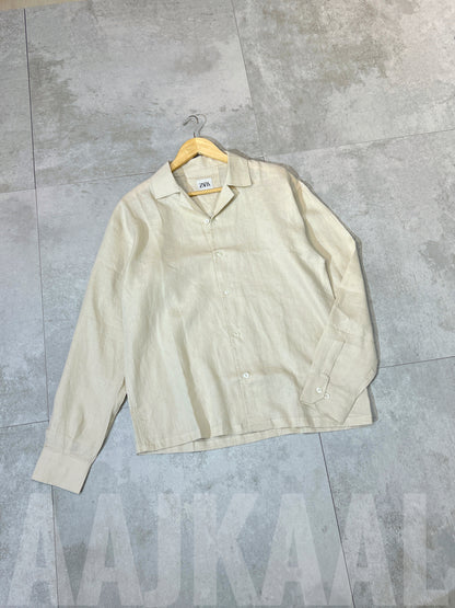 Off-White Linen Oversized Shirt