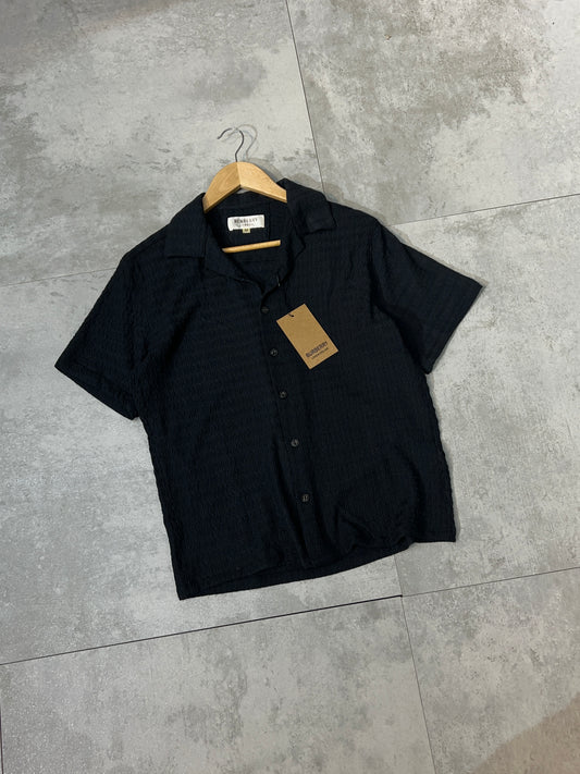 Dark Blue Regular Shoulder Cuban Shirt