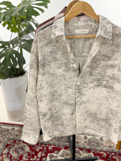 The Drape Shirt  - White Smoke Wash.