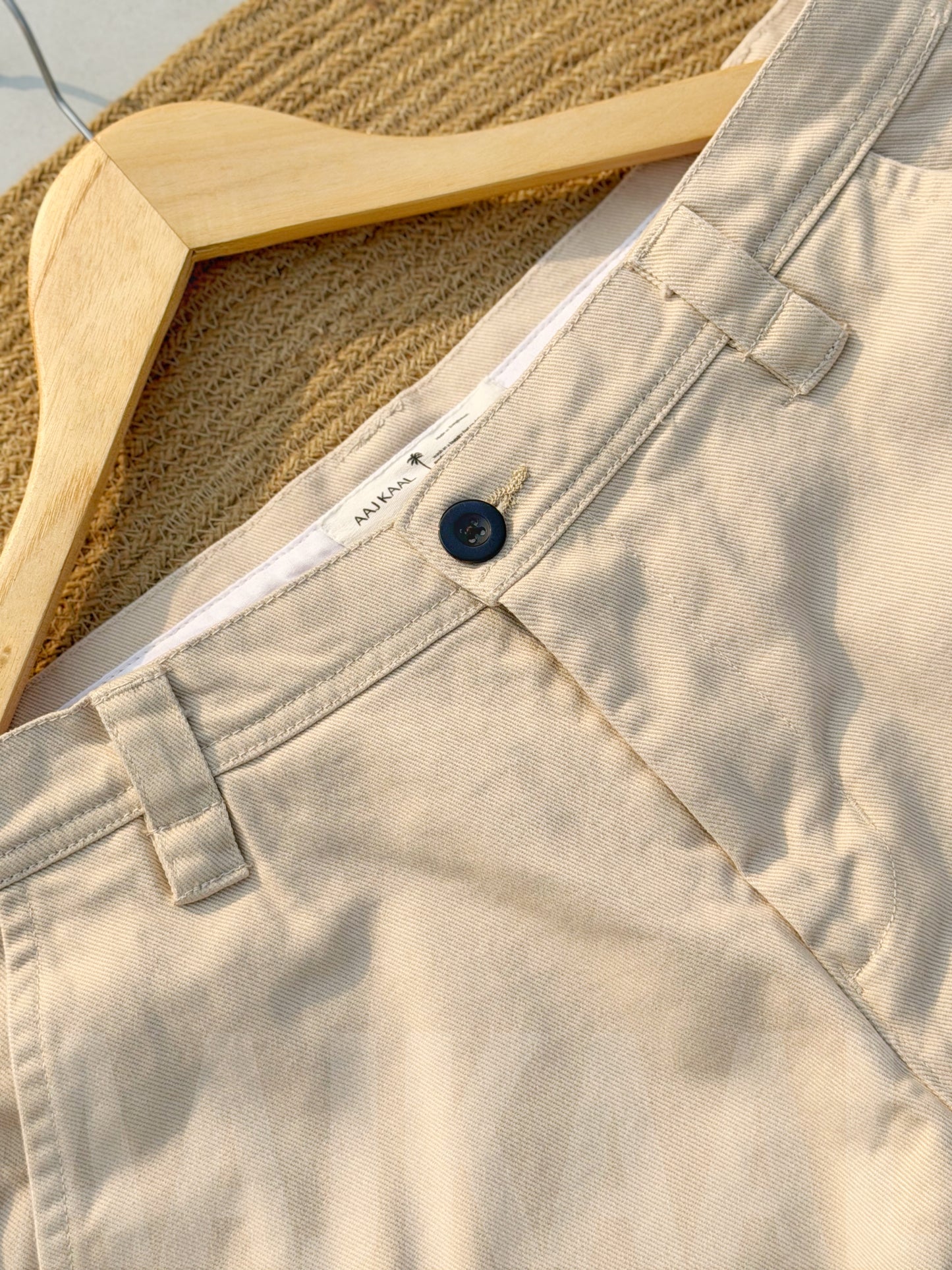 6 Pocket Off-White Gabardine Cargo Pant