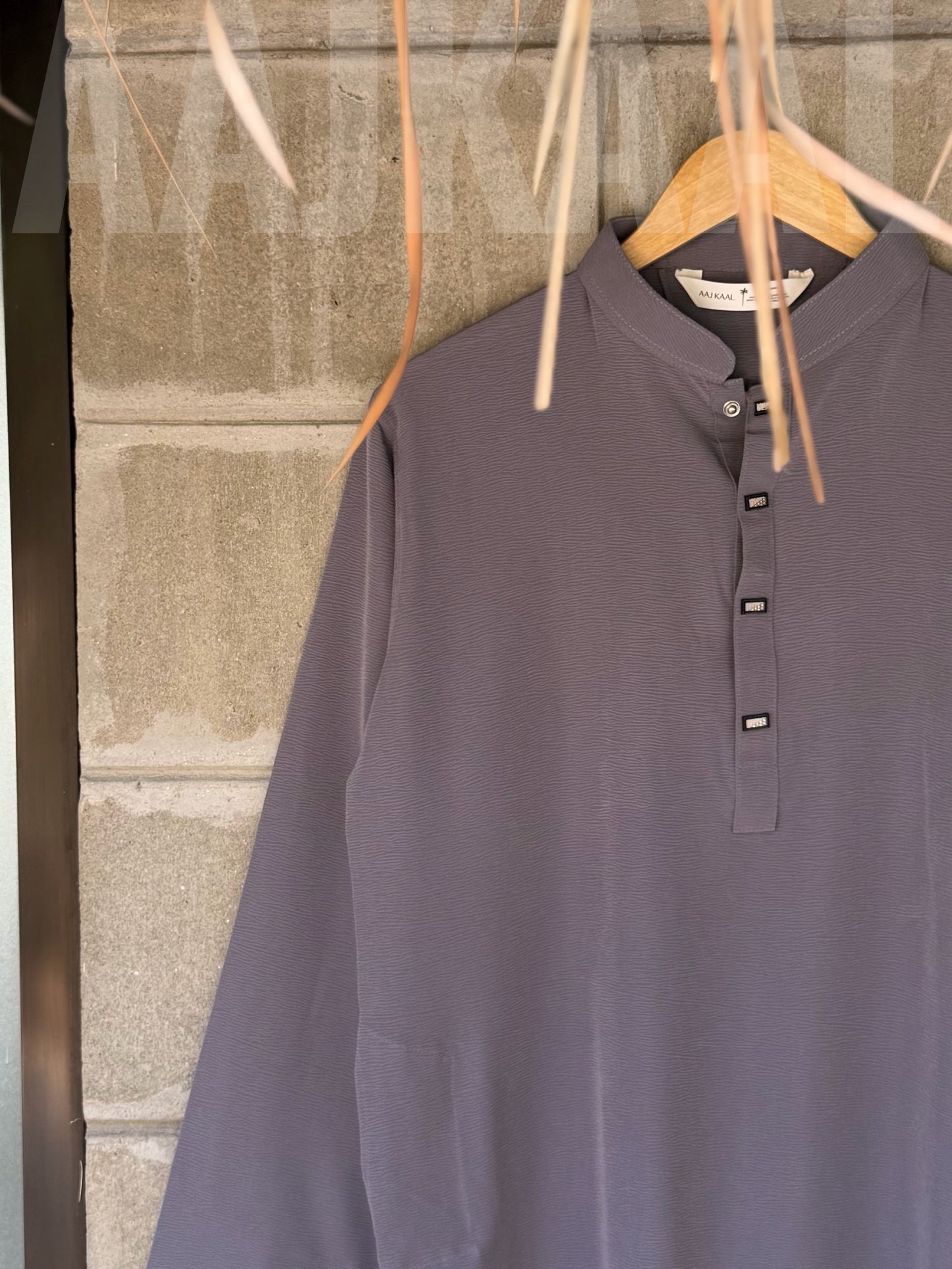 AajKaal Urban Grey Minimul Panjabi