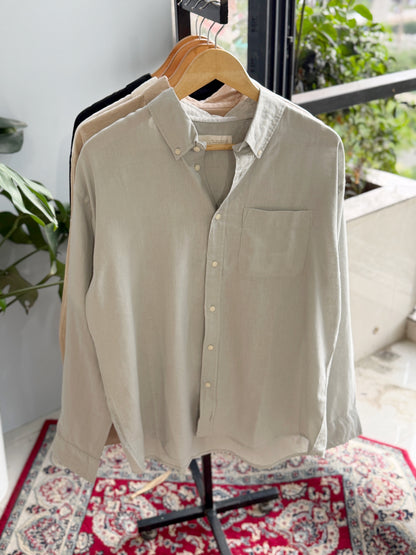 The Noma Linen Shirt - Mint
