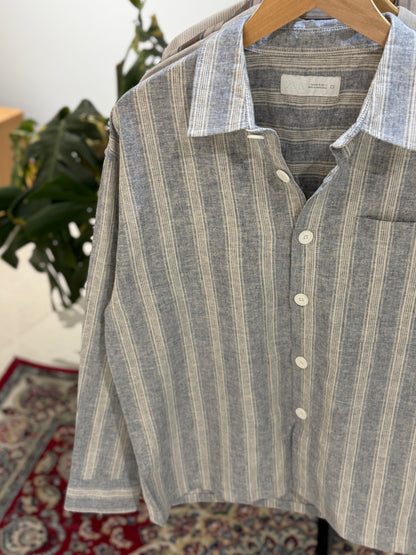 The Drape Shirt  -  Dusty Blue