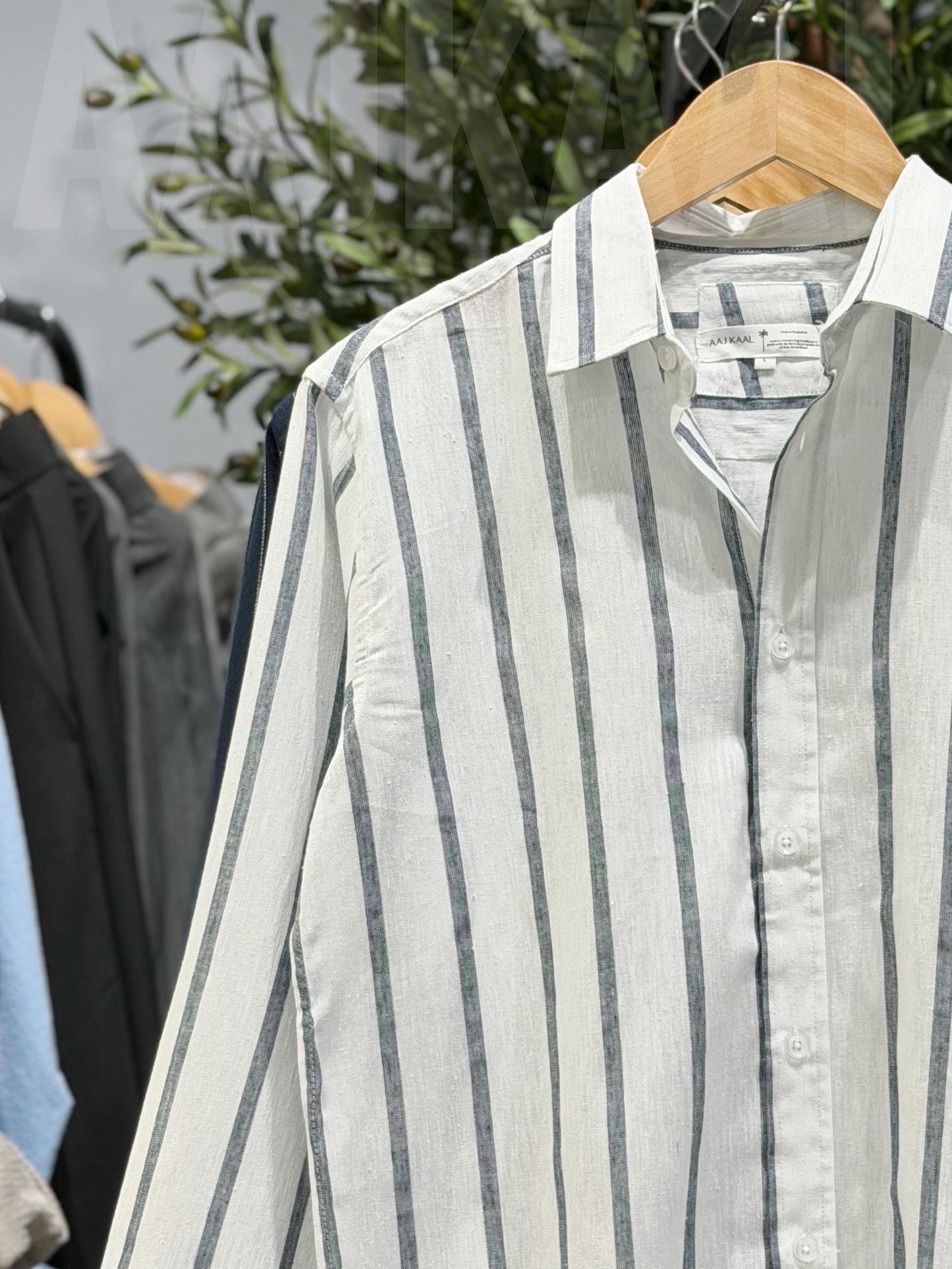 Mist Grey Old Money Full Sleeve Shirt