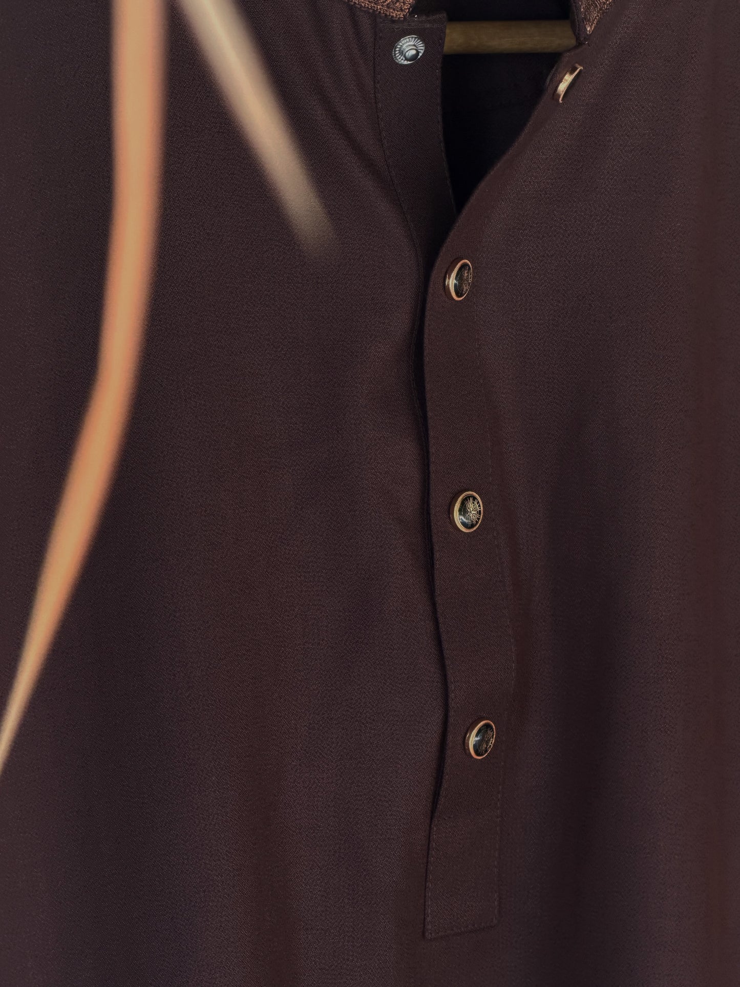 Coffee Elegant Embroidered Panjabi