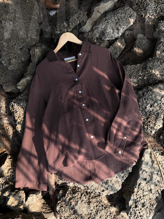 Dark Mocha Urban Baggy Shirt