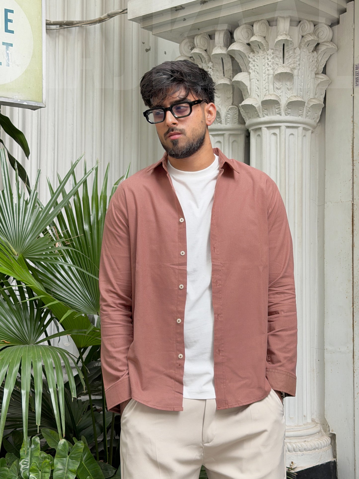 Dusty Mauve Gentle Craft Full Sleeve Shirt