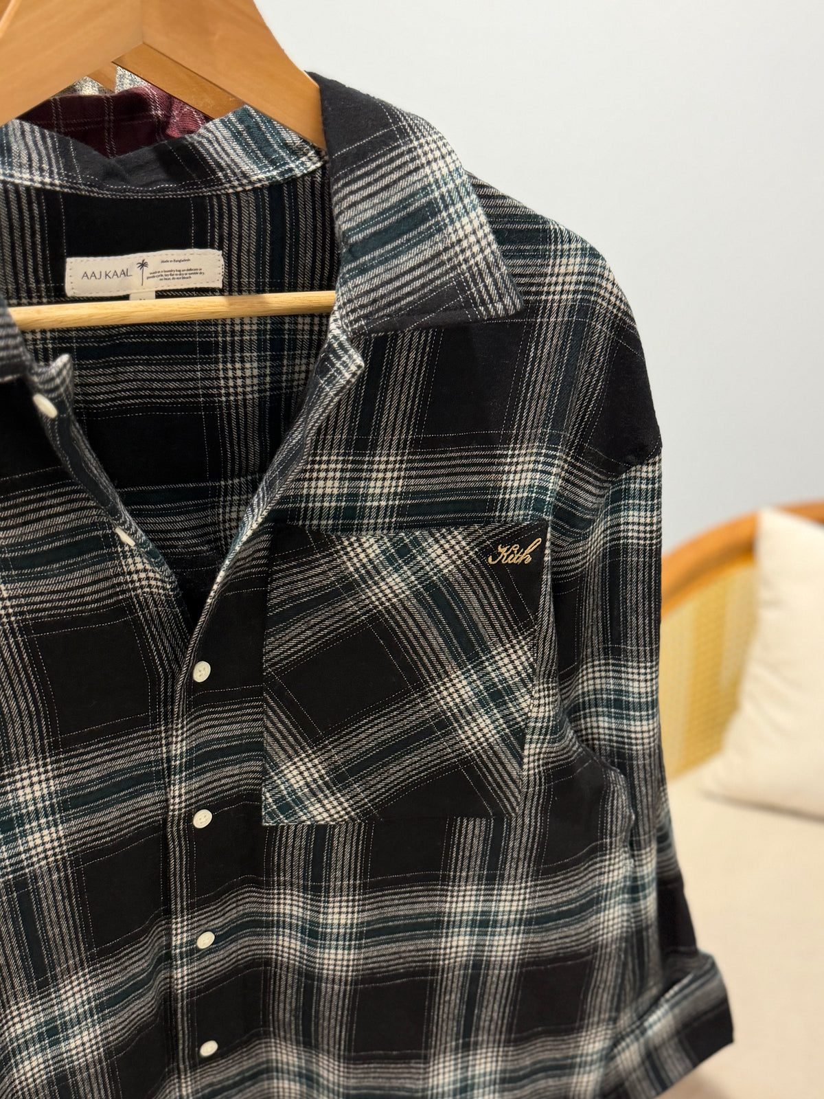Aajkaal Flannel Shacket  - Urban Black Check.