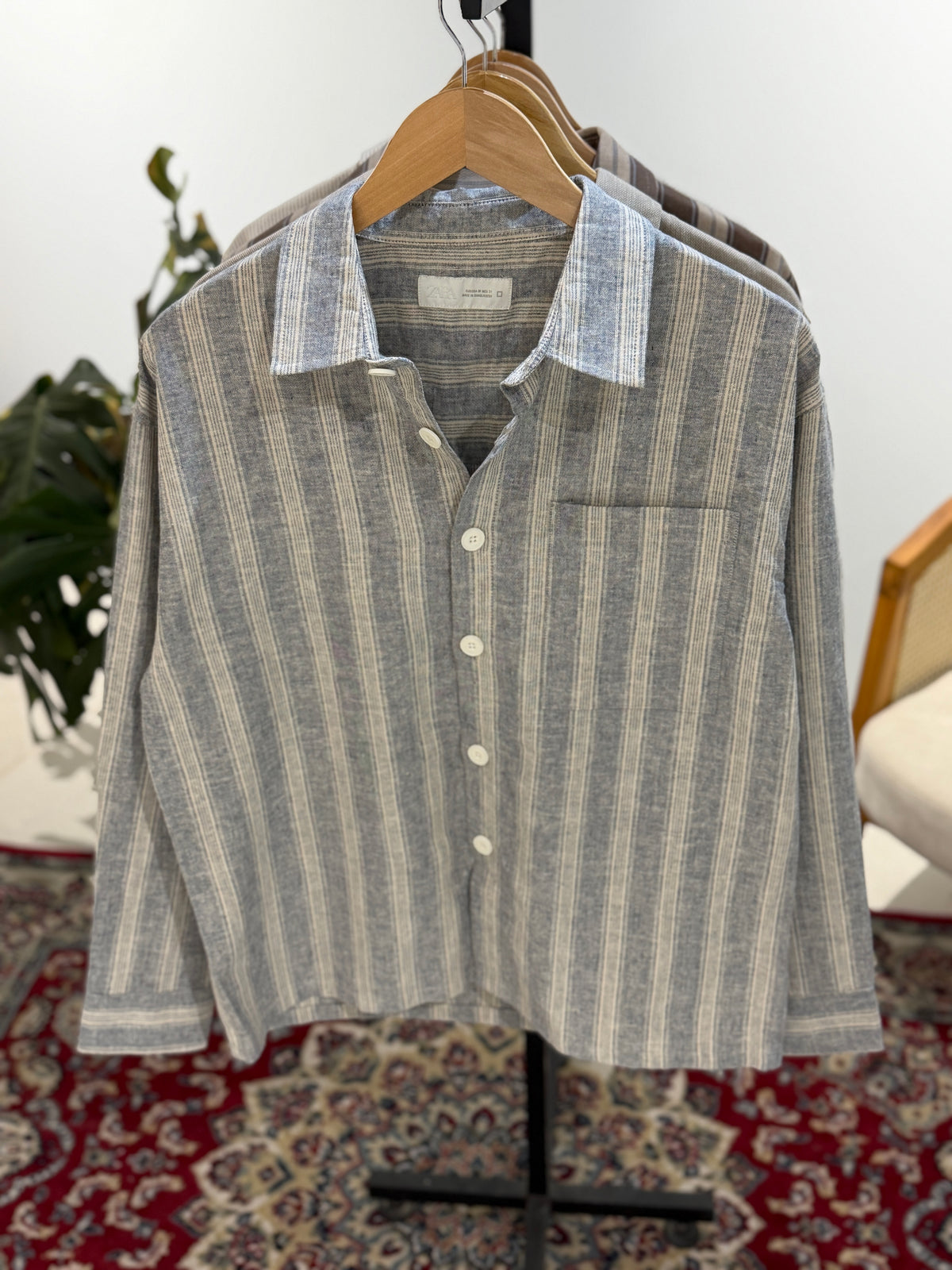 The Drape Shirt  -  Dusty Blue
