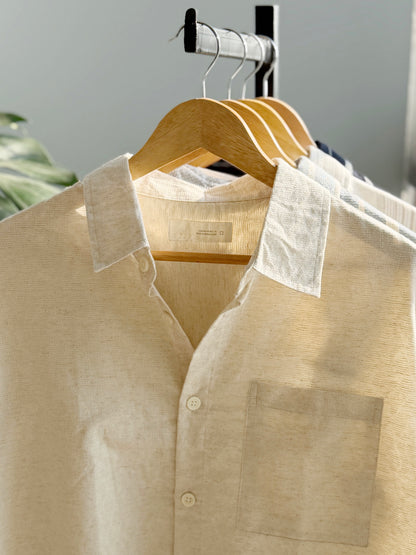 The Textured Drop - Off-white Stripe