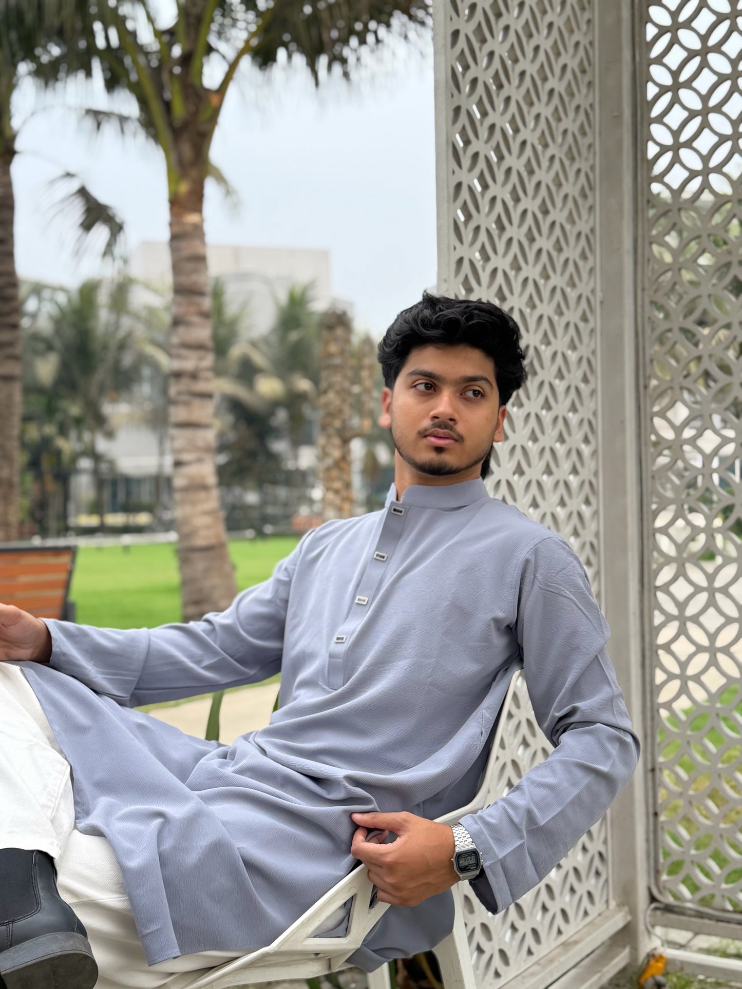 AajKaal Urban Grey Minimal Panjabi
