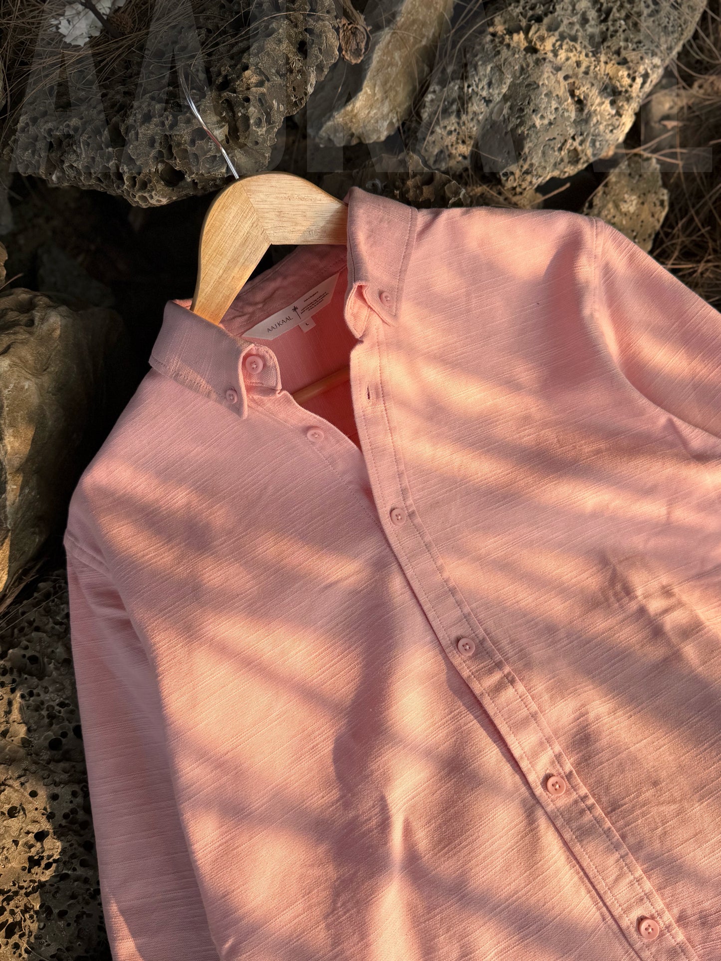 Soft Linen Gentle Pink Full Sleeve Shirt
