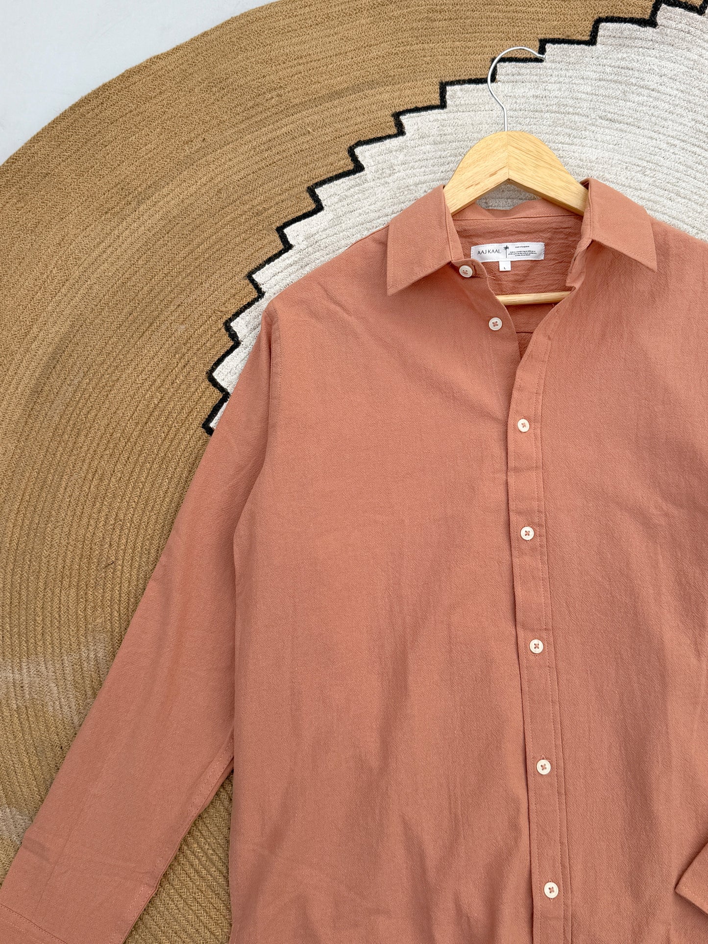 Muted Salmon Gentle Craft Full Sleeve Shirt