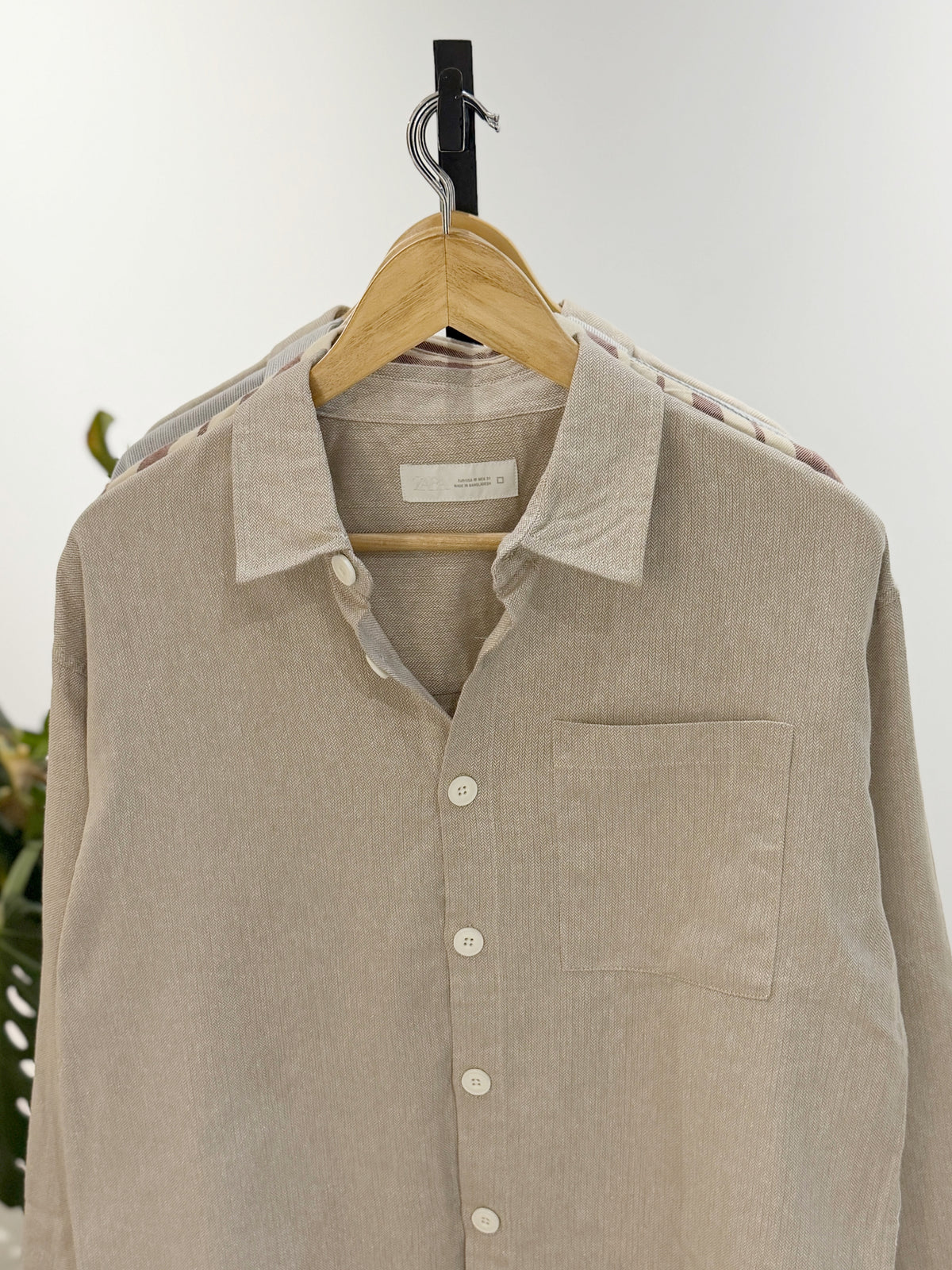 The Drape Shirt  -  Linen Beige.