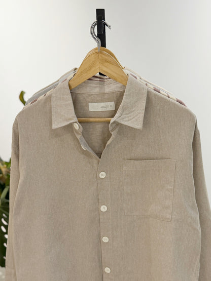 The Drape Shirt  -  Linen Beige.