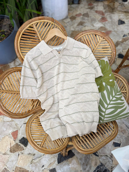 Off-white Zigzag Knitted Polo