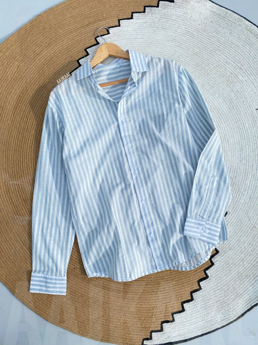 Big Blue Stripe Full Sleeve Shirt