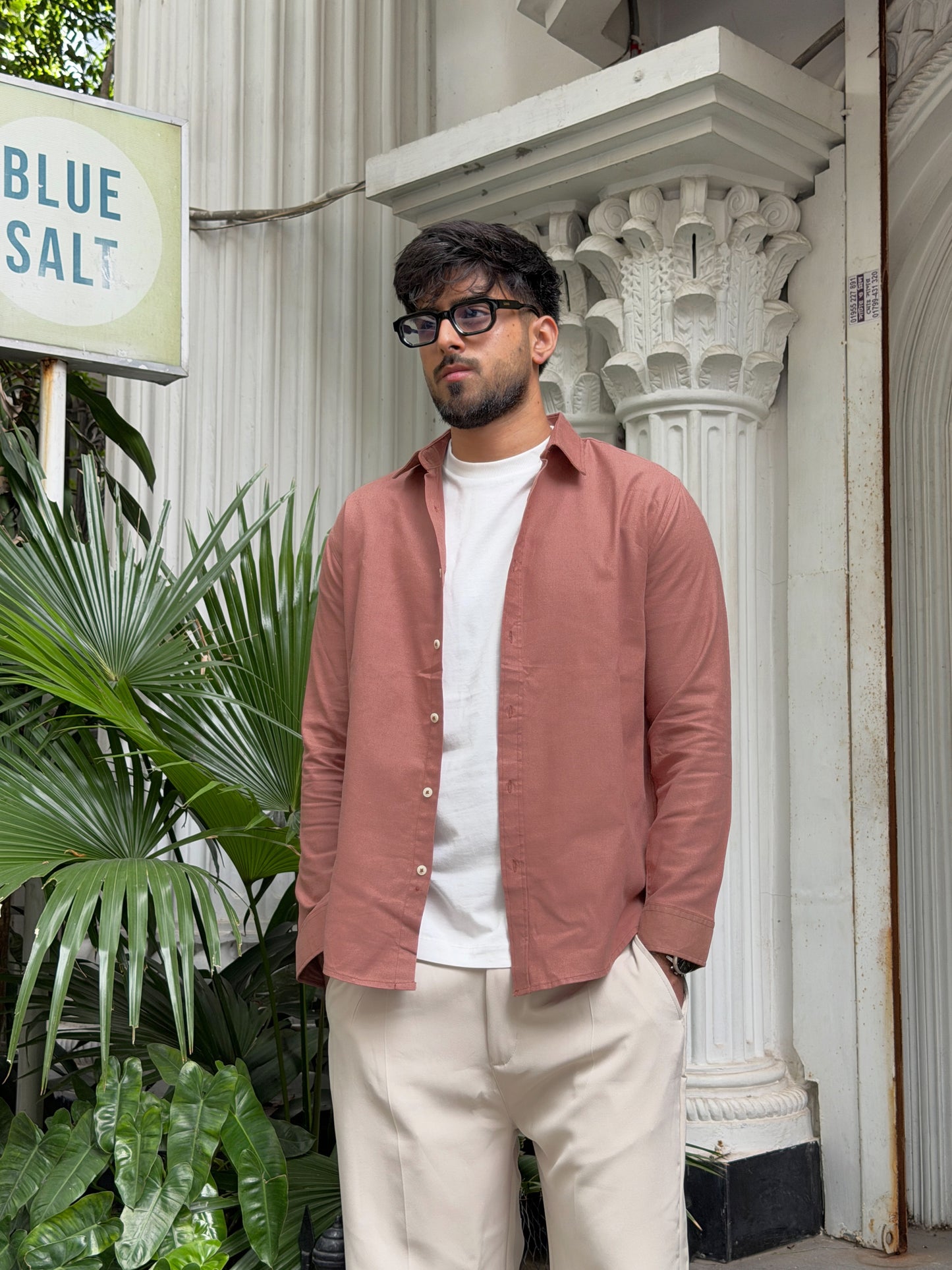 Dusty Mauve Gentle Craft Full Sleeve Shirt