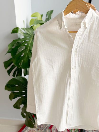 The Textured Regular - Cloud White.