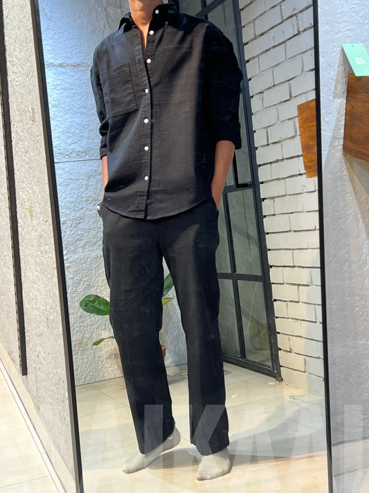 The Linen Combo 04 - Black x Black