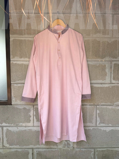 Soft Rose Elegant Embroidered Panjabi