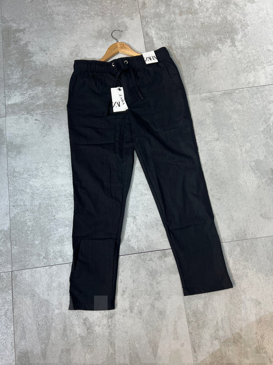 Black Remi Cotton Trouser