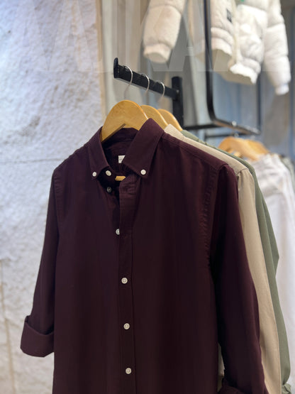Burgundey Oxford Full Sleeve Shirt