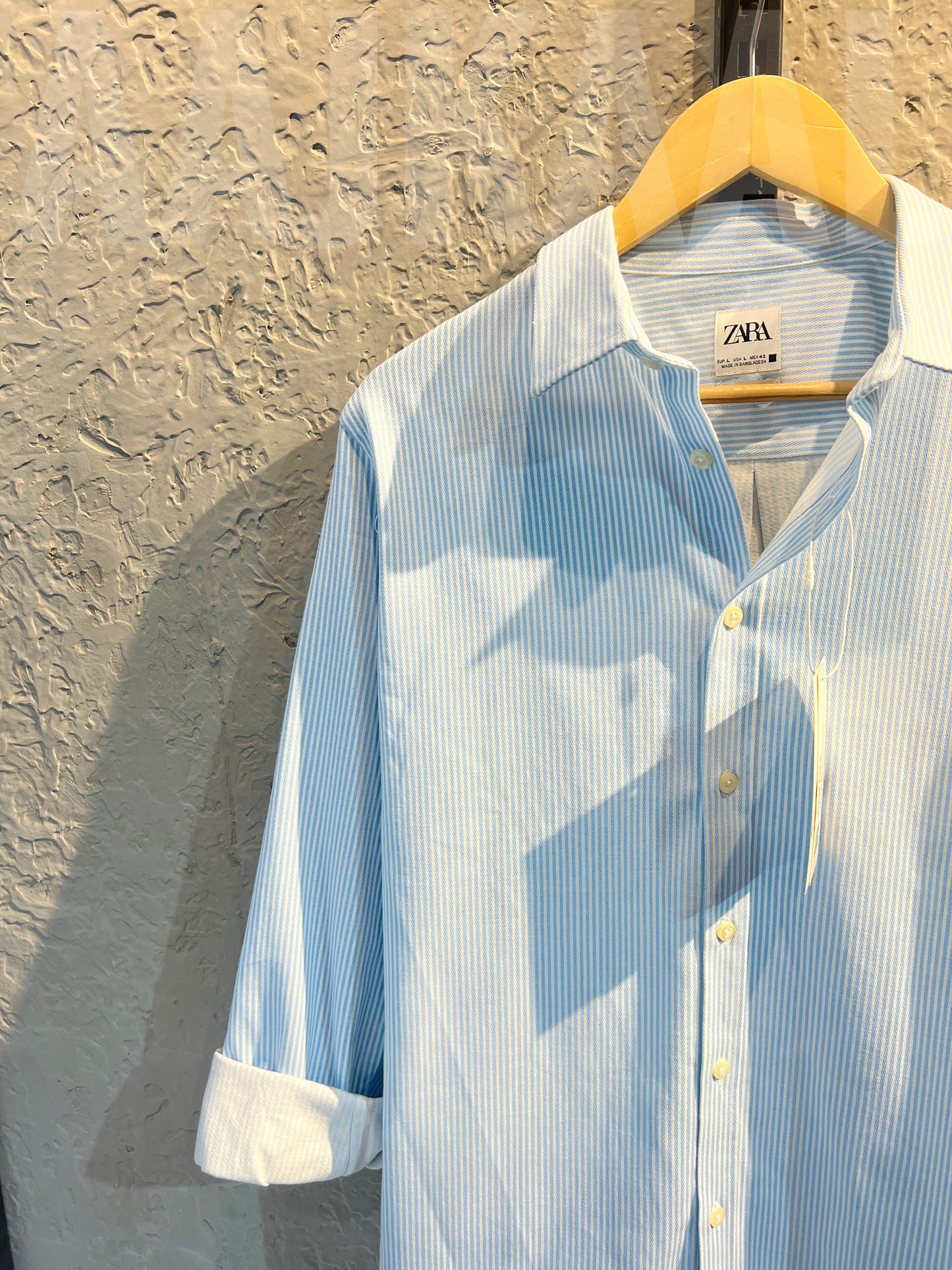 Cyan Blue Gentle Stripe Full Sleeve Shirt
