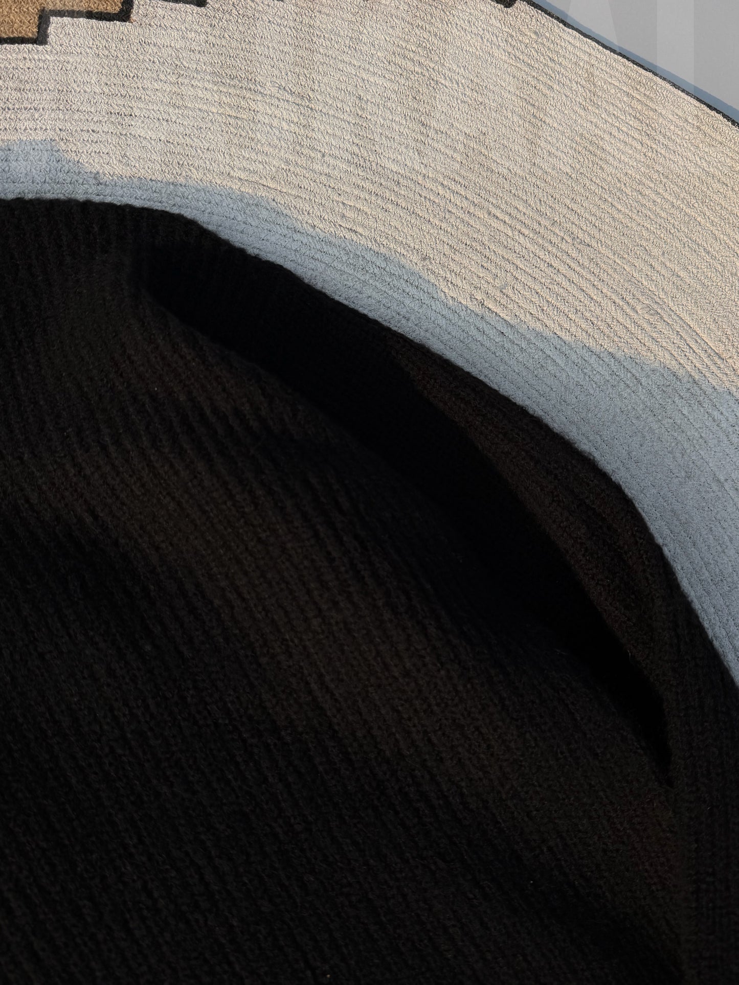 Black Baggy Knitted Polo