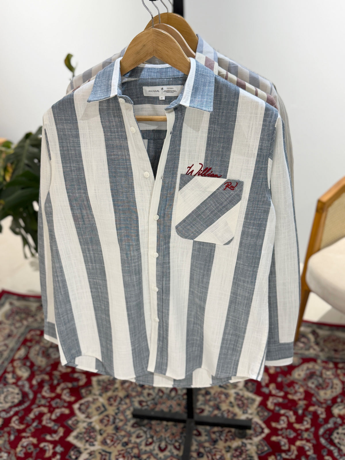 The William RW Shirt  -  Denim Stripe.