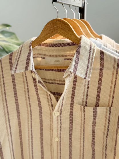 The Textured Drop - Blueberry Stripe.